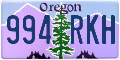 OR license plate 994RKH