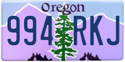 OR license plate 994RKJ