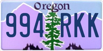 OR license plate 994RKK