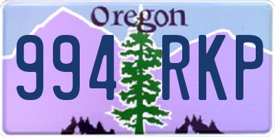 OR license plate 994RKP