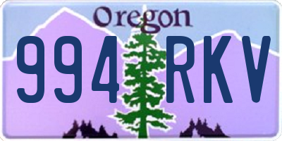 OR license plate 994RKV