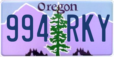 OR license plate 994RKY