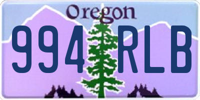 OR license plate 994RLB