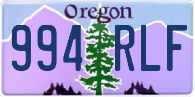 OR license plate 994RLF