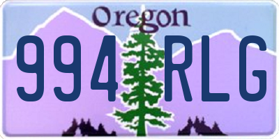 OR license plate 994RLG