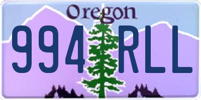OR license plate 994RLL