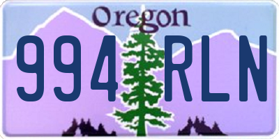 OR license plate 994RLN