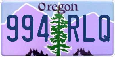 OR license plate 994RLQ