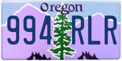 OR license plate 994RLR