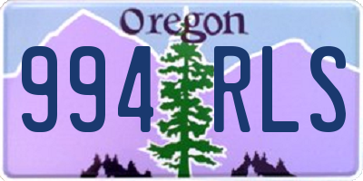 OR license plate 994RLS