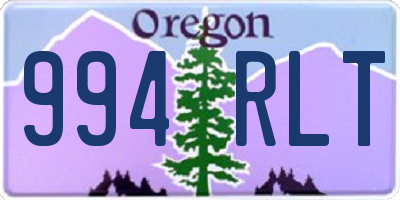 OR license plate 994RLT