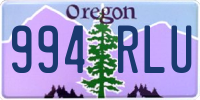 OR license plate 994RLU