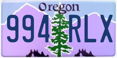 OR license plate 994RLX