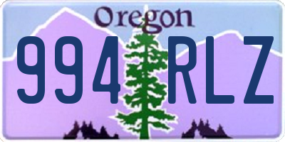 OR license plate 994RLZ