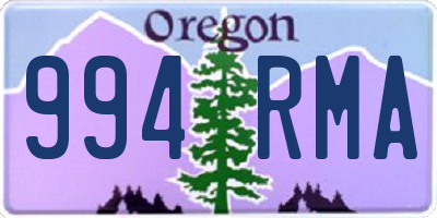 OR license plate 994RMA