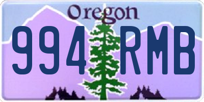 OR license plate 994RMB