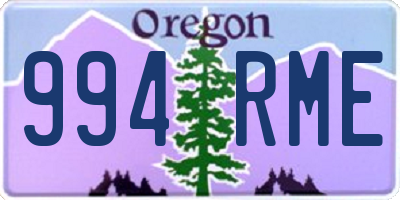 OR license plate 994RME