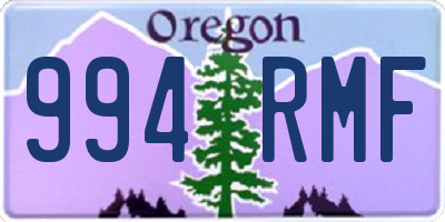 OR license plate 994RMF