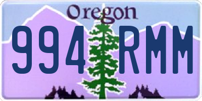 OR license plate 994RMM