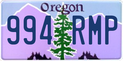 OR license plate 994RMP