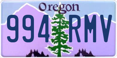 OR license plate 994RMV