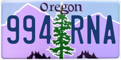 OR license plate 994RNA