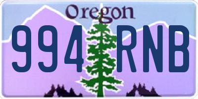 OR license plate 994RNB