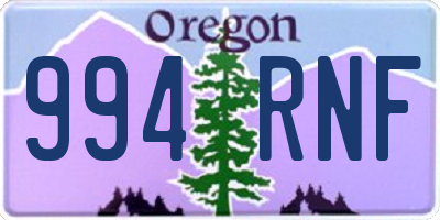 OR license plate 994RNF