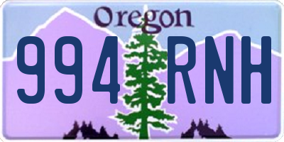 OR license plate 994RNH