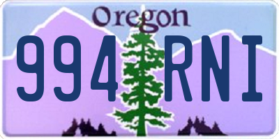 OR license plate 994RNI