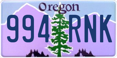 OR license plate 994RNK