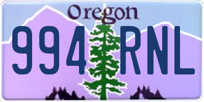 OR license plate 994RNL