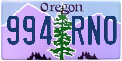 OR license plate 994RNO