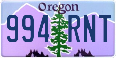 OR license plate 994RNT