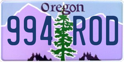 OR license plate 994ROD