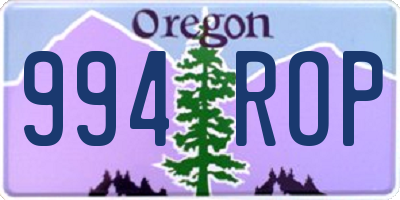 OR license plate 994ROP