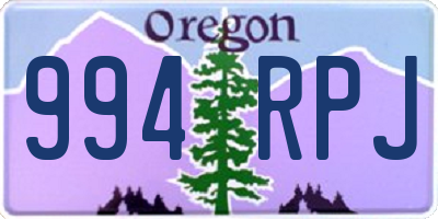 OR license plate 994RPJ