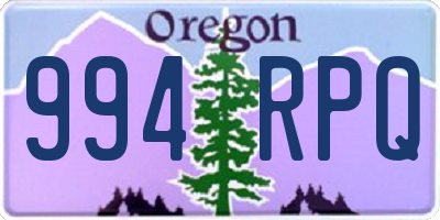 OR license plate 994RPQ