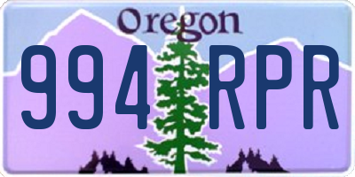 OR license plate 994RPR