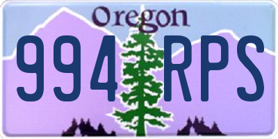 OR license plate 994RPS