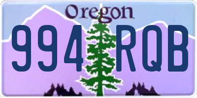OR license plate 994RQB