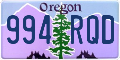 OR license plate 994RQD
