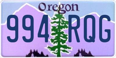 OR license plate 994RQG