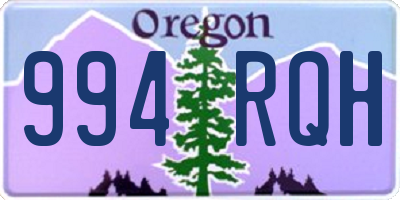 OR license plate 994RQH