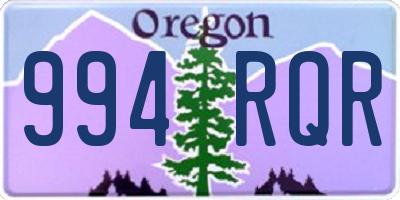 OR license plate 994RQR
