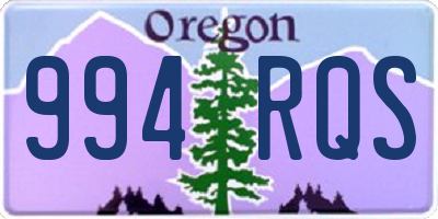 OR license plate 994RQS