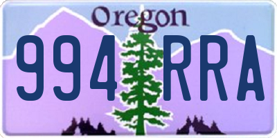 OR license plate 994RRA