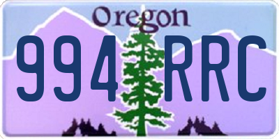 OR license plate 994RRC