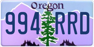 OR license plate 994RRD