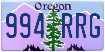 OR license plate 994RRG